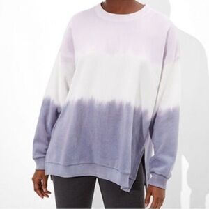 American Eagle Pink and Purple Tie-Dye Sweatshirt